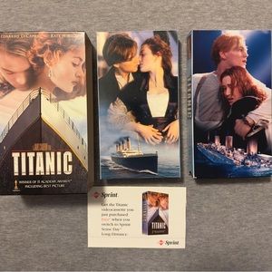Titanic 1997 2 Part Box Set VHS Titanic VHS cassettes Dolby Surround PG-13